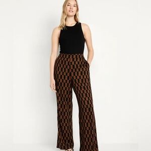 Checkered Black and Brown Women's Pants